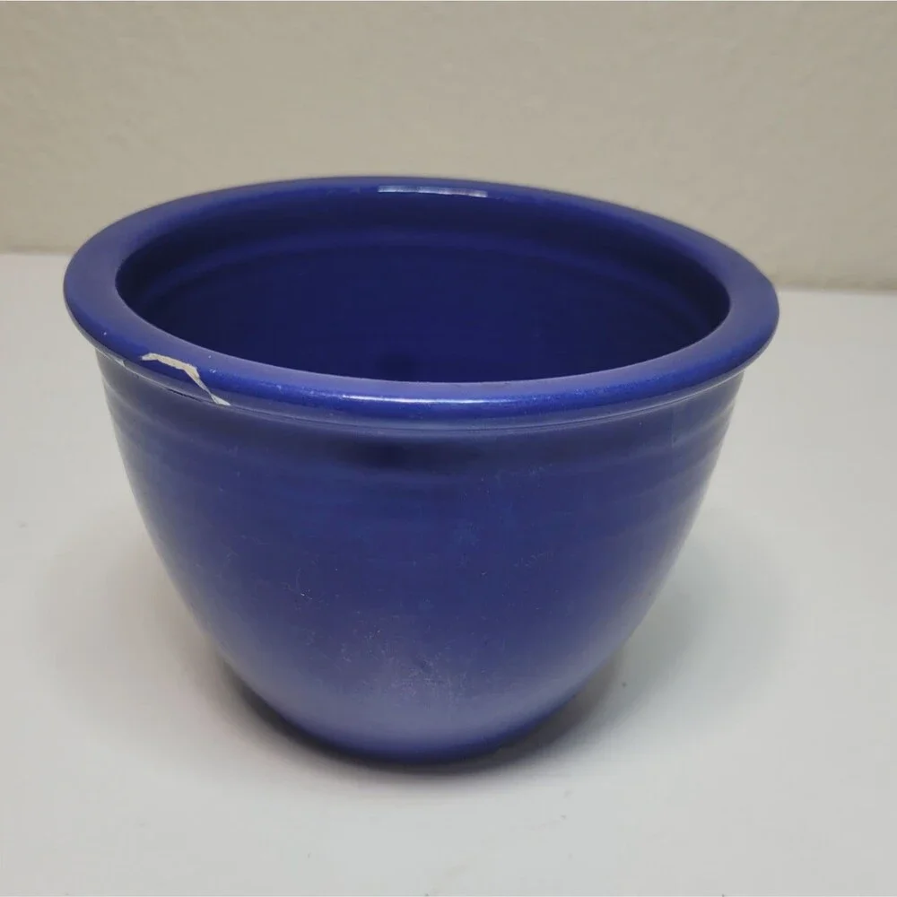 VINTAGE Fiesta Ware BLUE #1 Nesting Mixing Bowl Fiestaware - -small chip